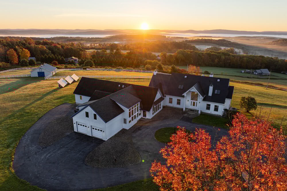 Sunrise Over Christian Hill Road, Cooperstown, NY