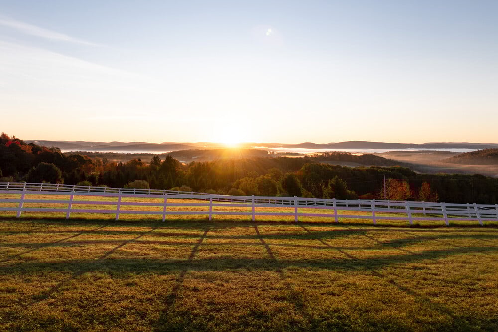 Sunrise Over Christian Hill Road, Cooperstown, NY