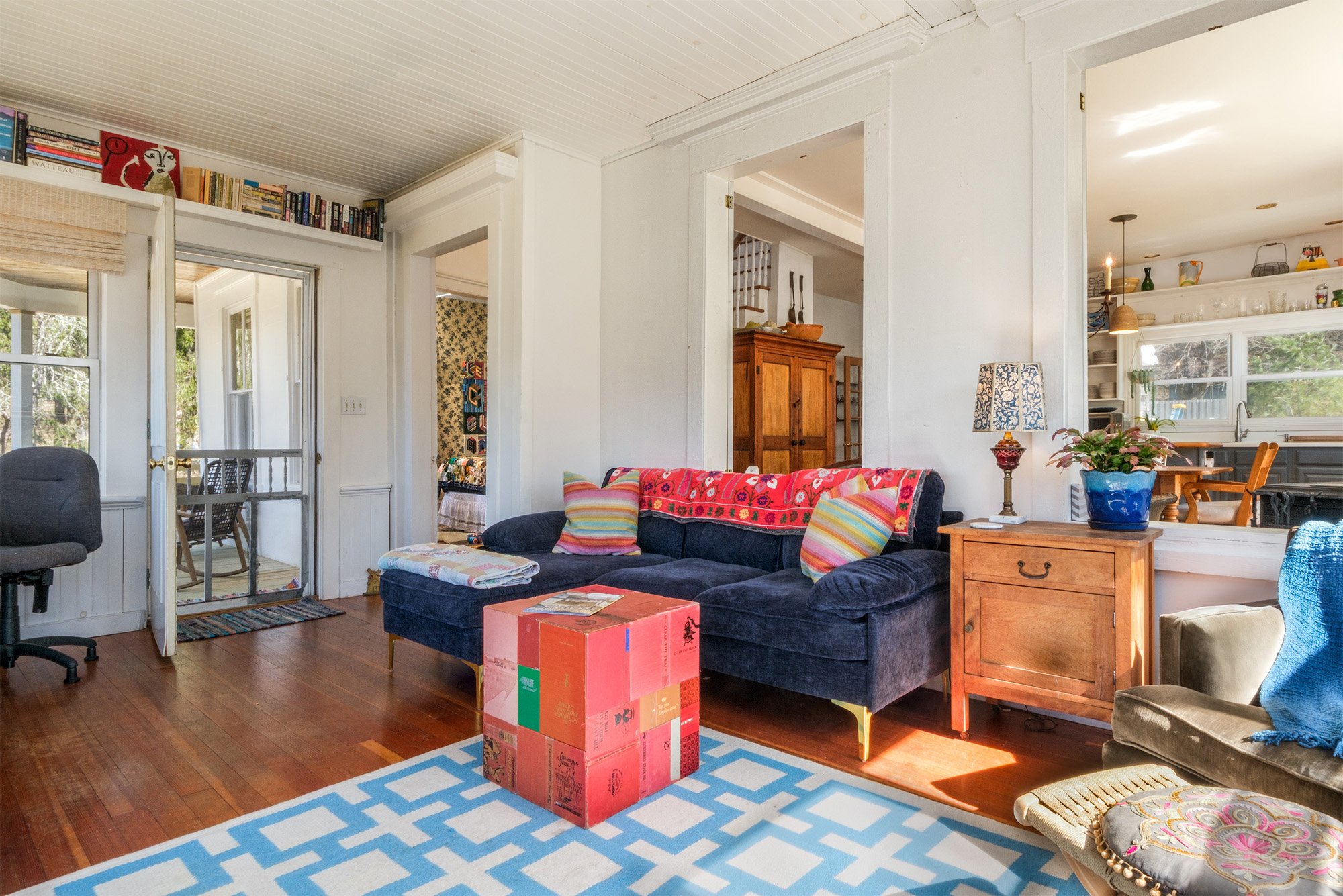Summer Porch (looking into family room) - 336 County Highway 5, Bovina Center