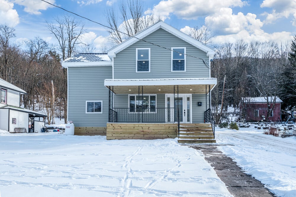 Covered Front Porch -- 51 Delaware St, Delhi, NY