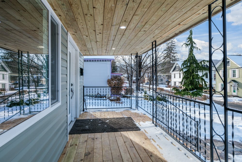 Covered Front Porch -- 51 Delaware St, Delhi, NY