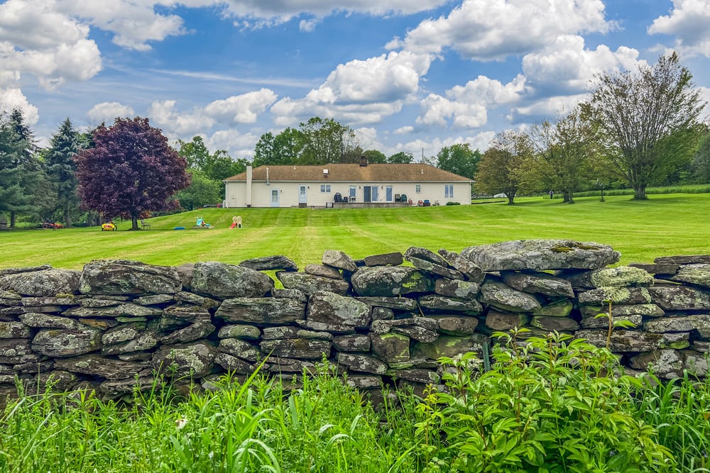 Stonewalls looking towards the house - 532 Wilbur Hill Rd