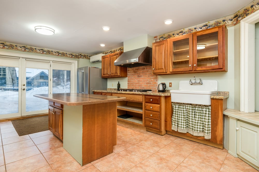 29 Chef's Kitchen w entrance to driveway - 6 Westridge Rd Cooperstown